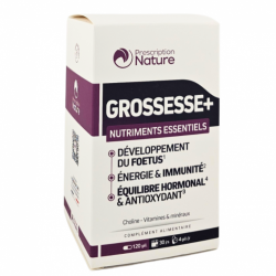 PRESCRIPTION NATURE Embarazo+ Nutrientes esenciales Caja de 120 cápsulas