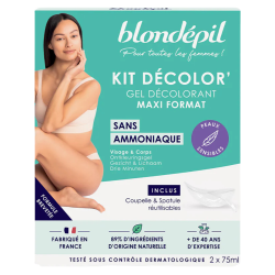 Blondépil Kit de gel decolorante Maxi sin amoniaco, 2 tubos de 75 ml