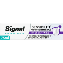 Signal Pasta de dientes para dientes sensibles con protección mineral interdental, 75 ml