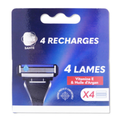 Pharmascience, paquete de 4 recambios para maquinilla de afeitar de hombre de 4 cuchillas