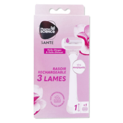 Maquinilla de afeitar para mujer Pharmascience recargable de 3 cuchillas