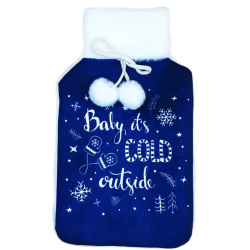 Calindoo Bolsa de agua caliente - Funda «It's Cold», color aleatorio