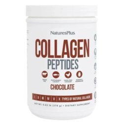 Natures Plus Biotina y péptidos de colágeno, sabor a chocolate, 378 g