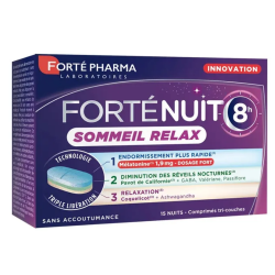 Forté Nuit 8 h - Triple acción para un sueño relajante, 15 comprimidos