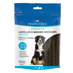 FRANCODEX Láminas dentales masticables para perros grandes Action 3 en 1 - 490 g