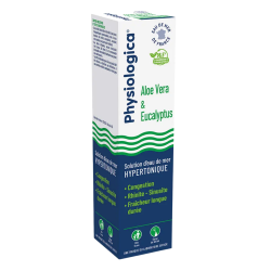 Gifrer Physiologica Solución isotónica de agua de mar con aloe vera y eucalipto, 120 ml