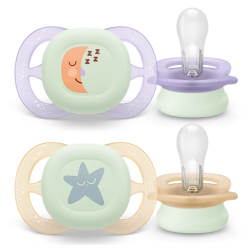 Chupete Philips Avent Ultra Start para la noche, de 0 a 2 meses