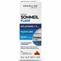 Granions Sommeil Flash Melatonina, spray bucal con sabor a caramelo, 25 ml