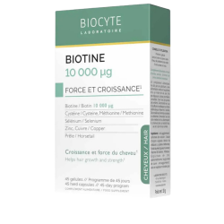 Biocyte Biotina 10 000 µg, 45 cápsulas