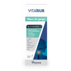 Vitavea Santé Vita'Rub Spray para el dolor de garganta, 15 ml
