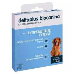 Biocanina - Collar antiparasitario Deltaplus para perros pequeños y medianos, 48 cm