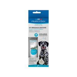 FRANCODEX: Kit de cepillado para la higiene bucodental de los perros