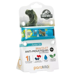 Pulsera antimosquitos Parakito Junior Jurassic World Azul + 2 recambios