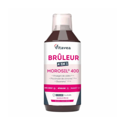 Vitavea Santé Quemagrasas 4 en 1 Morosil: quema grasa, combate la celulitis y activa el metabolismo. Sabor a melocotón, 500 ml