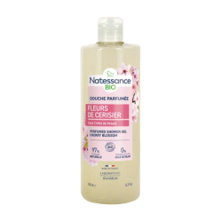 Natessance Gel de ducha perfumado con aroma a flores de cerezo, 500 ml
