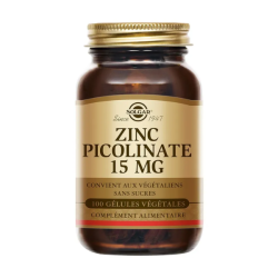 Solgar Picolinato de zinc 15 mg, 100 comprimidos
