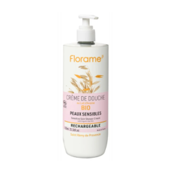 Florame Crema de ducha con leche de avena para pieles sensibles, ecológica, 750 ml