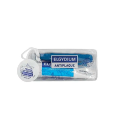 Elgydium Kit de viaje para adultos (1 cepillo de dientes + 1 pasta dentífrica antiplaca de 50 ml)