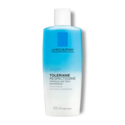La Roche-Posay Toleriane Respectissime Desmaquillante de ojos resistente al agua, 125 ml x 2