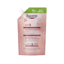 Eucerin PH5 - Recambio de gel-aceite de ducha - Rostro y cuerpo - Pieles secas y sensibles, 400 ml