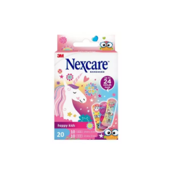 3M Nexcare Happy Kids Rosa, 20 tiritas