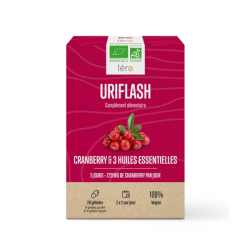 Lero Uriflash Arándano rojo y aceites esenciales, 20 cápsulas