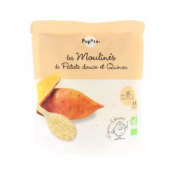 Popote Les Moulinés: puré de boniato y quinoa, a partir de los 8 meses, ecológico, 180 g de Popote