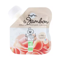 Popote Gourde: Jamón con puré, a partir de los 4/6 meses, ecológico, 60 g
