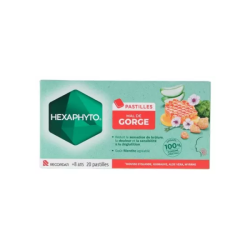 Hexaphyto Pastillas para el dolor de garganta, sabor a menta, 20 pastillas