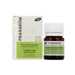 Pranarom Perlas de aceite esencial de lavanda auténtica ecológica, 60 perlas