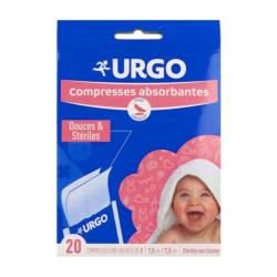 Urgo Compresas para toda la familia y bebés, 7,5 x 7,5 cm, 20 unidades