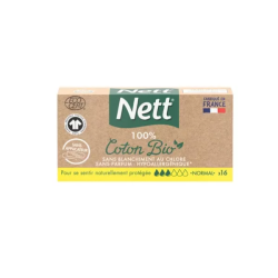Nett 100 % algodón ecológico, 16 tampones normales