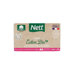 Nett 100 % algodón ecológico, 16 tampones mini