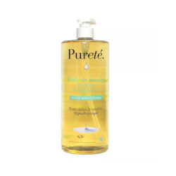 Pureté Aceite de ducha limpiador y relipidante para piel seca y sensible, 1 litro