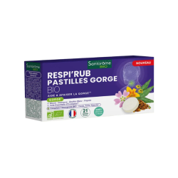 Santarome Respi'Rub Pastillas para la garganta. Alivian la garganta. 21 pastillas