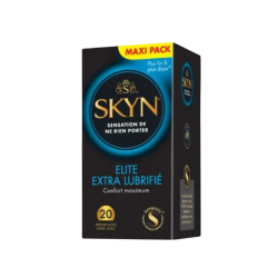 MANIX SKYN - ELITE - Condones extra lubricados, 20 unidades