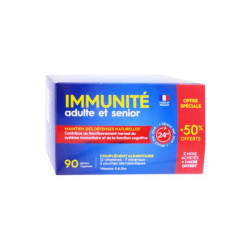 PHARMASCIENCE Inmunidad para adultos y personas mayores: mantenimiento de las defensas naturales, 90 cápsulas