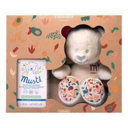 Mustela: Set Musti Clay con agua de tratamiento perfumada de 50 ml + peluche