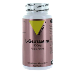 Vitall+ L-glutamina 500 mg, 100 cápsulas