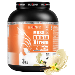 Eric Favre Mass Gainer XTREM con creatina y sabor a vainilla, 3 kg