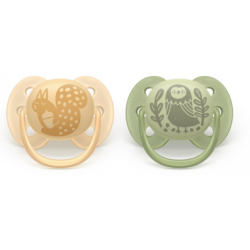 Avent Ultra Soft – Chupete de silicona ultrasuave para 6-18 meses – Para pieles sensibles – 2 unidades