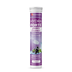 Forté Pharma Hydra Forté Piernas Ligeras: grosella negra y vid roja, 24 comprimidos efervescentes