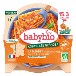 Babybio Lasaña a la boloñesa con ternera, 200 g