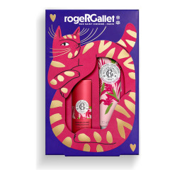 Roger & Gallet: Set de Navidad con bálsamo labial sublimador + crema de manos beneficiosa de jengibre rojo