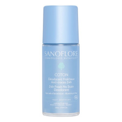 Sanoflore Desodorante de algodón 24 horas, roll-on, 50 ml