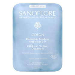 Sanoflore Desodorante de algodón 24 h, recambio ecológico, 50 ml