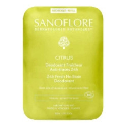 Sanoflore Desodorante Citrus 24 h, recambio de 50 ml