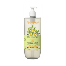 Florame Gel de ducha de verbena y limón, recargable, ecológico, 750 ml