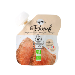 Popote Gourde: Puré de ternera, a partir de los 4/6 meses, ecológico, 60 g