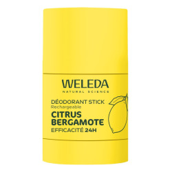 Weleda Desodorante en barra recargable de cítricos y bergamota, 50 g
